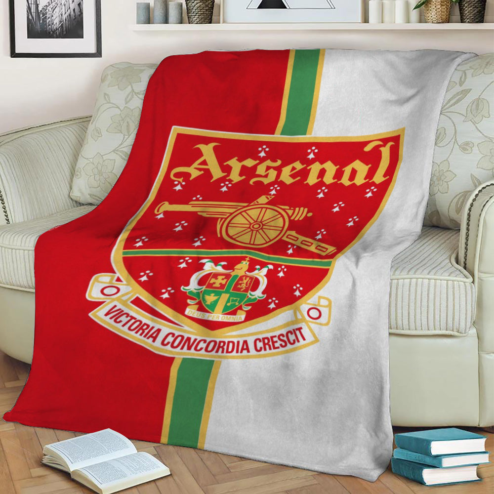 Arsenal Crest 2001 VCC Fleece Throw Blanket