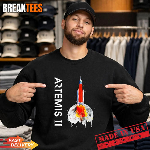 Artemis II Sls Rocket Launch T-Shirt
