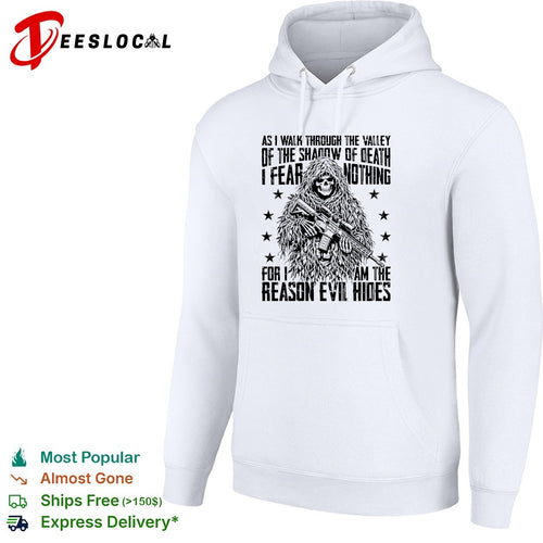 As I walk through the valley of the shadow of death soldier skull shirt