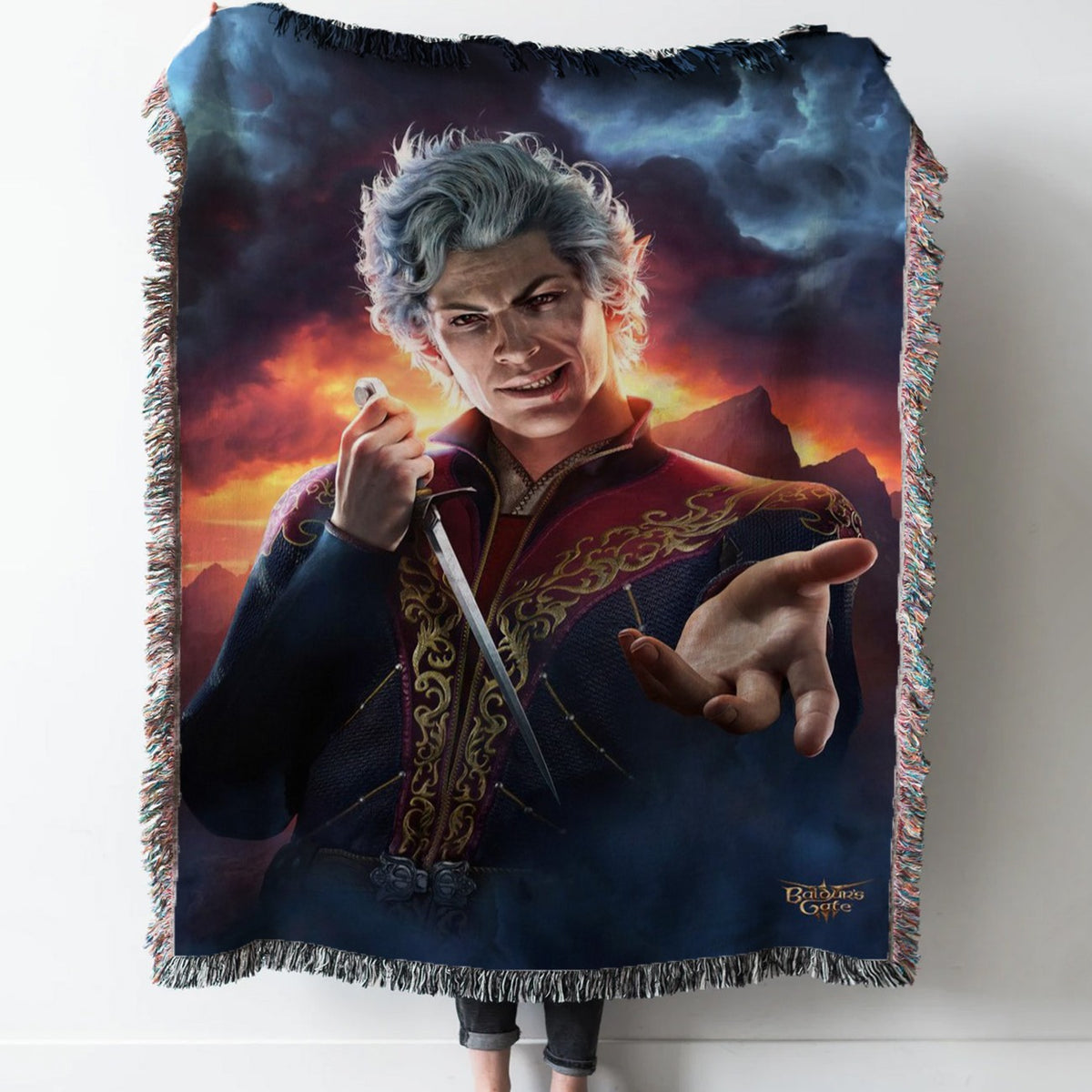 Astarion Ancunu00edn Woven Tapestry Throw Blanket with Fringe