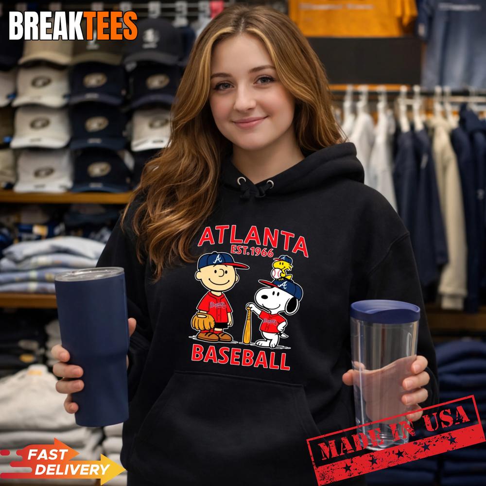 Atlanta Braves Baseball Snoopy and Charlie Brown est 1966 Shirt