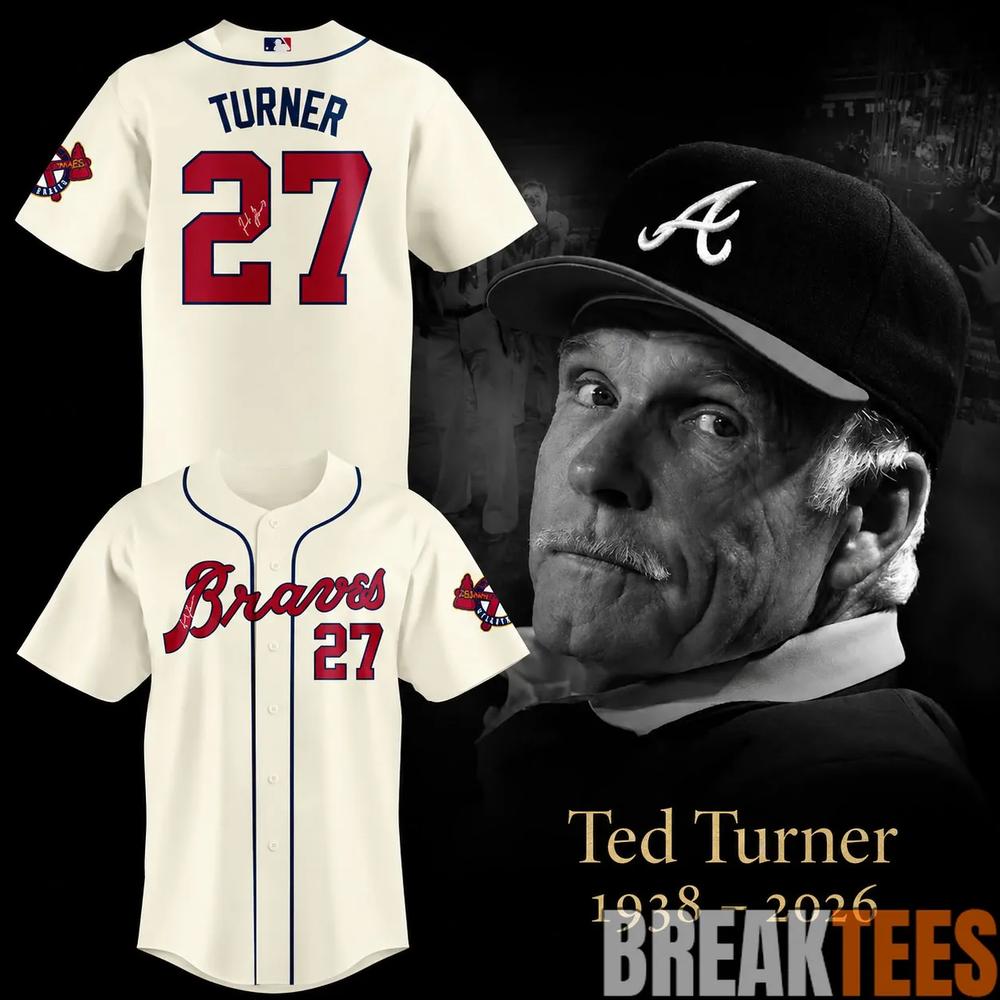 Atlanta Braves In Memory Ted Turner 1938-2026 Baseball Jersey