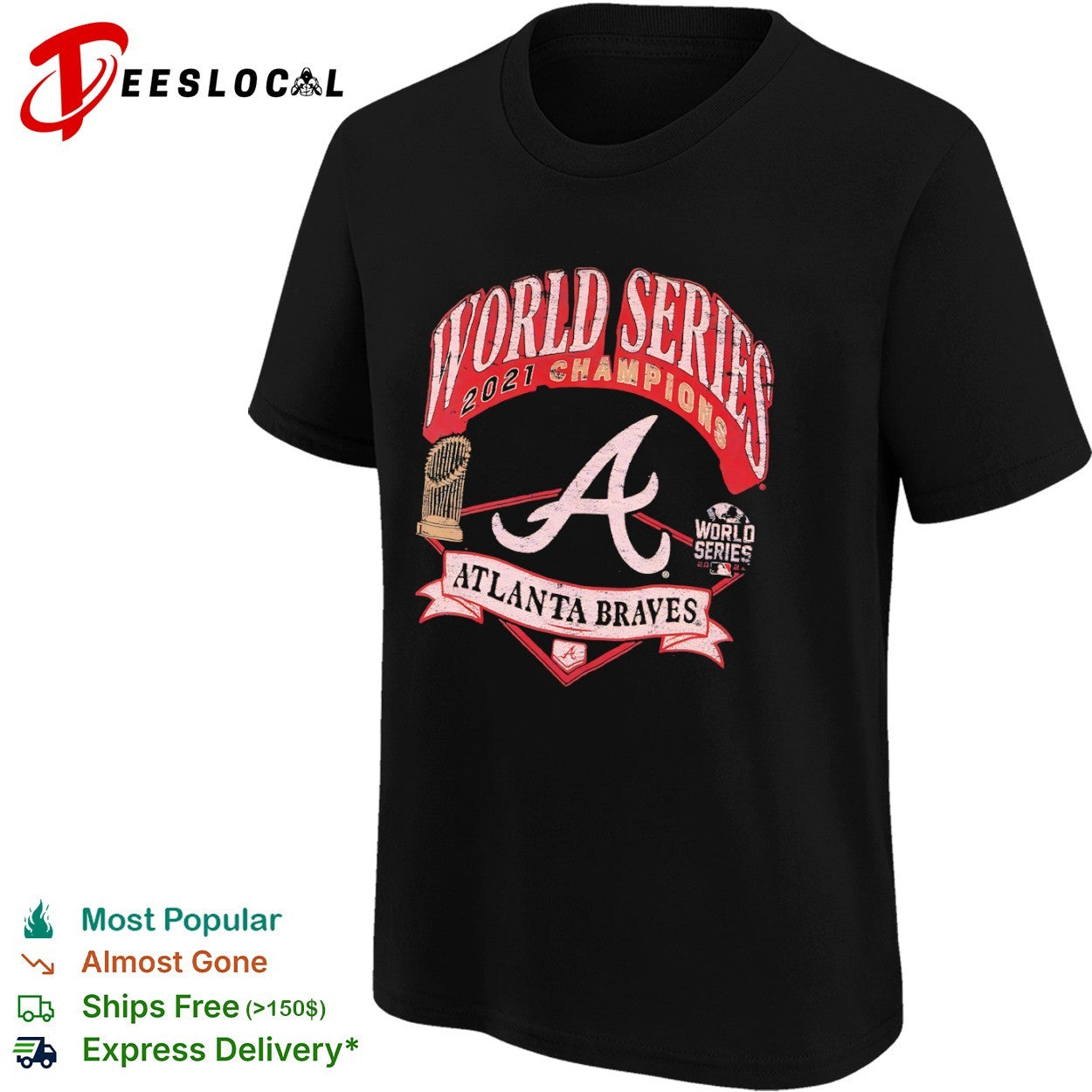 Atlanta Braves World Series 2021 Champions Commissioner Trophy MLB baseball shirt
