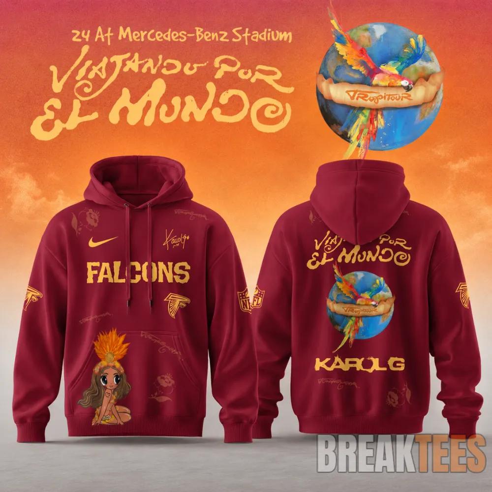 Atlanta Falcons x Karol G Viajando Por El Mundo 2026 Hoodie