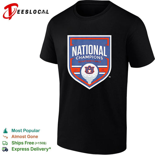 Auburn Tigers men’s NCAA Golf National Champions 2026 championship graphic shirt