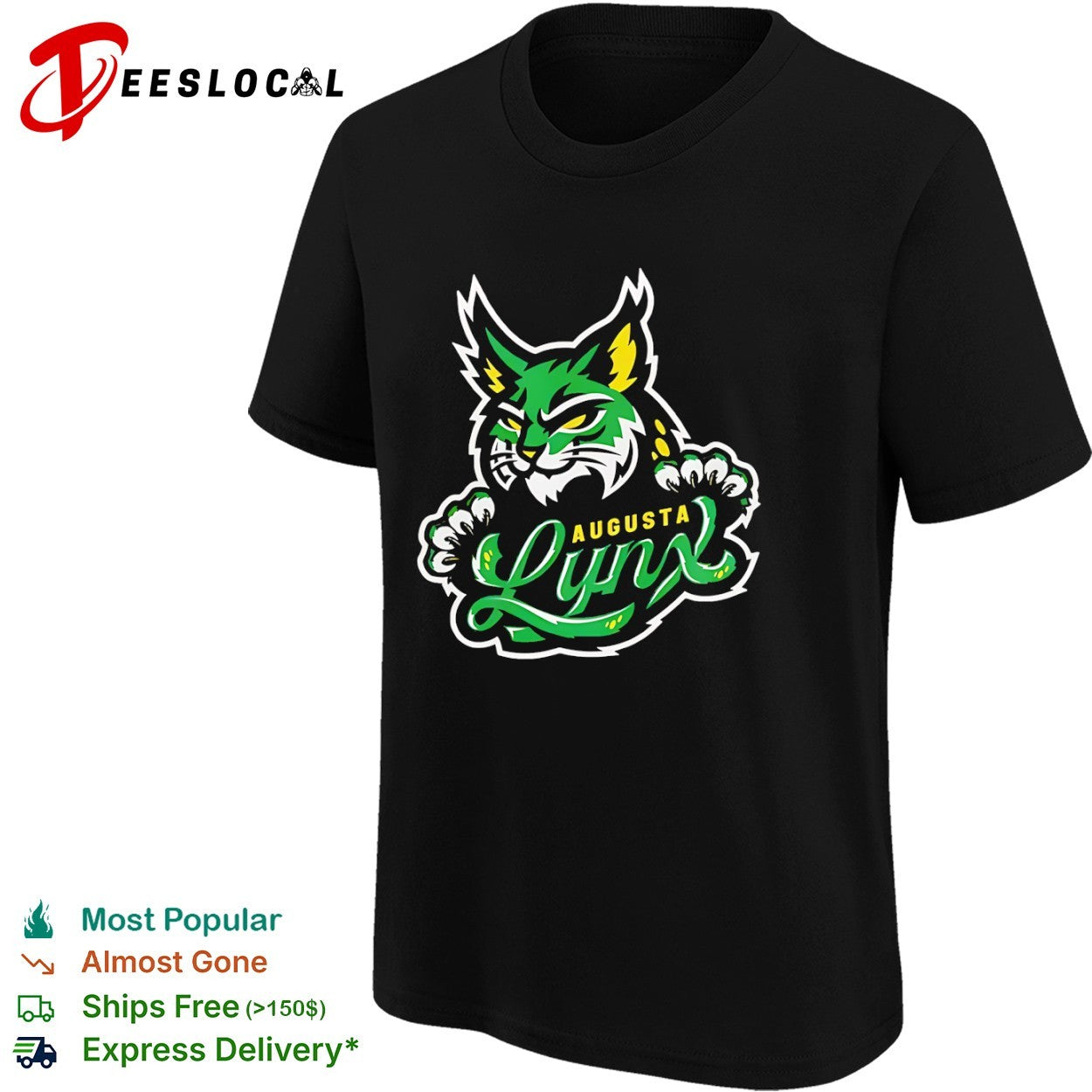 Augusta Lynx mascot logo shirt