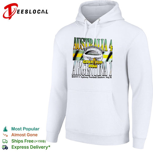 Australia 4 Argentina 1 Bicentennial Gold Cup 1988 Game 3 Sydney Football Stadium shirt