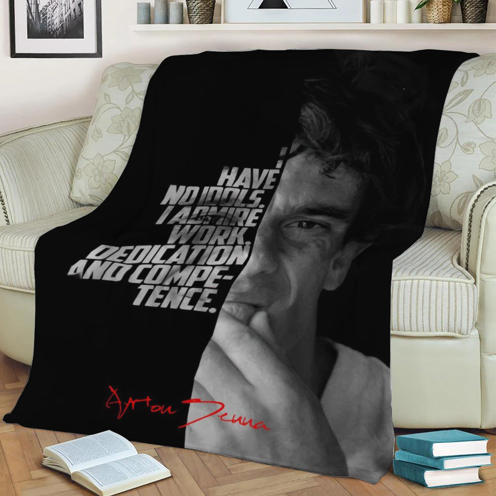 Ayrton Senna Fleece Throw Blanket