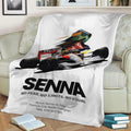 Ayrton Senna Low Poly Fleece Throw Blanket