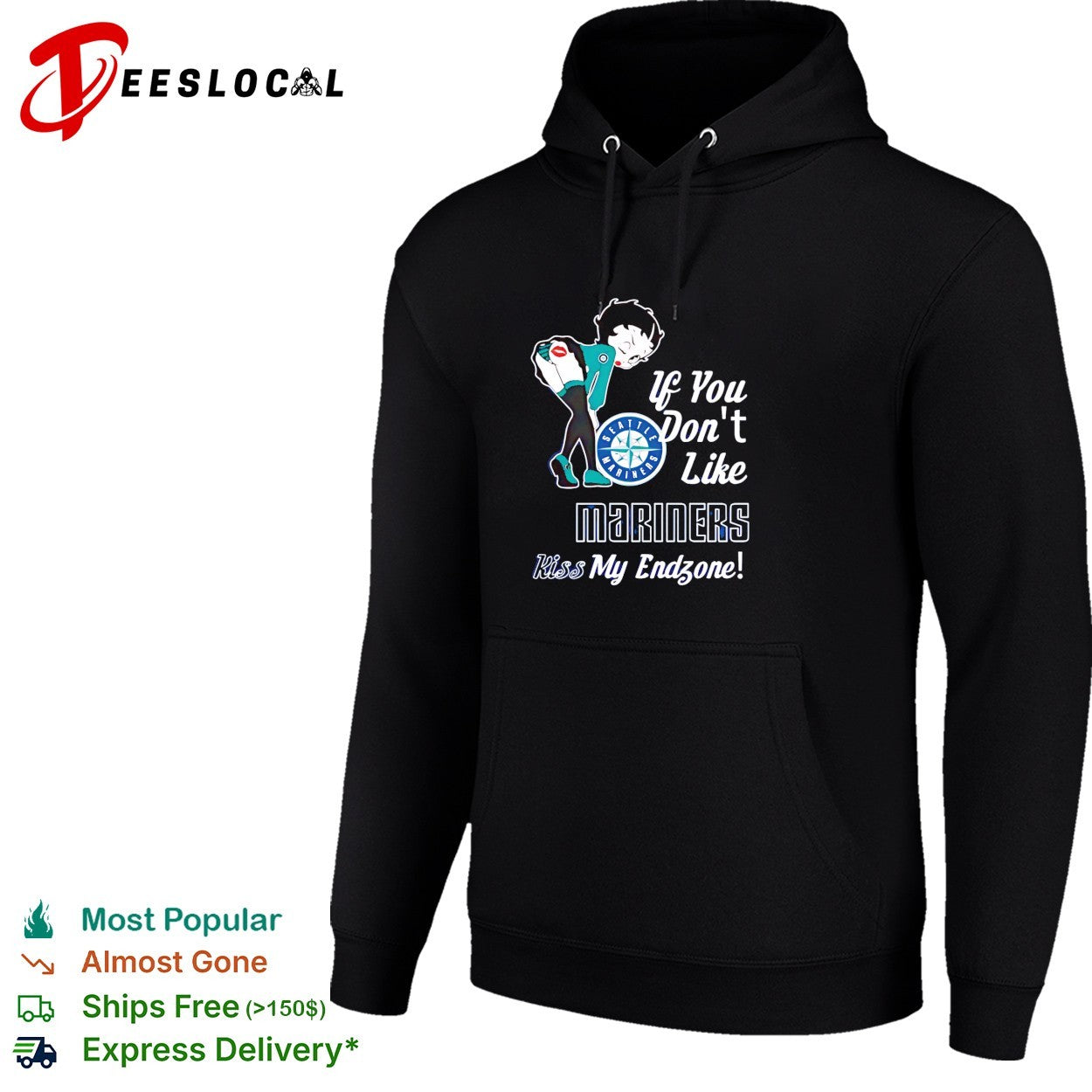 BB bending over Seattle Mariner if you don’t like Mariner kiss my endzone shirt