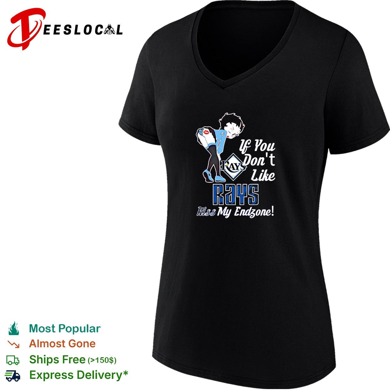 BB bending over Tampa Bay Rays if you don’t like Rays kiss my endzone shirt