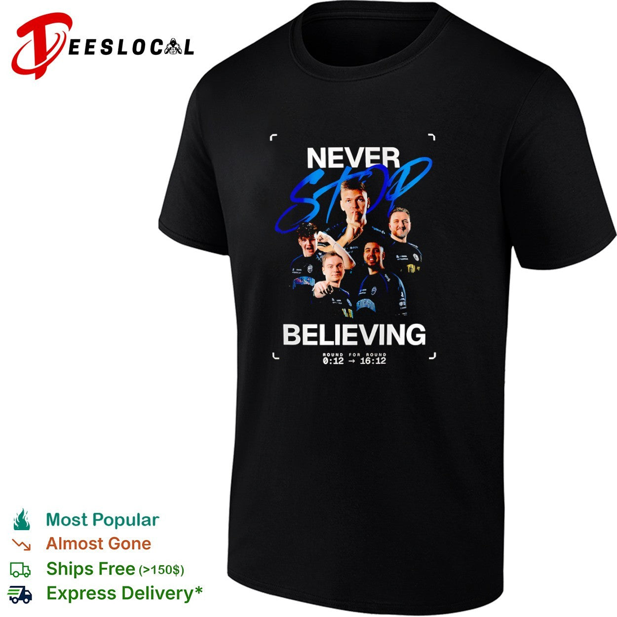 BIG clan Never Stop Believing round for round shirt