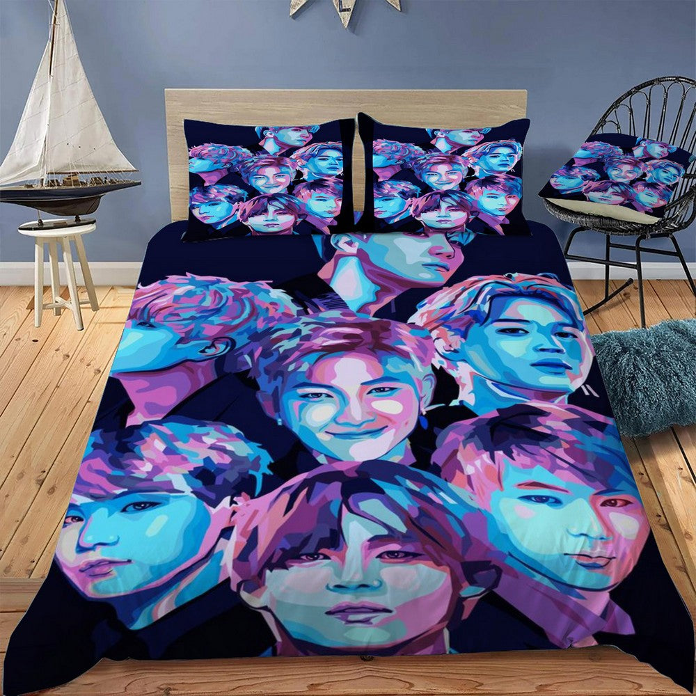 BTS POP ART POTRAIT Bedding Set (Duvet Cover & Pillow Shams)