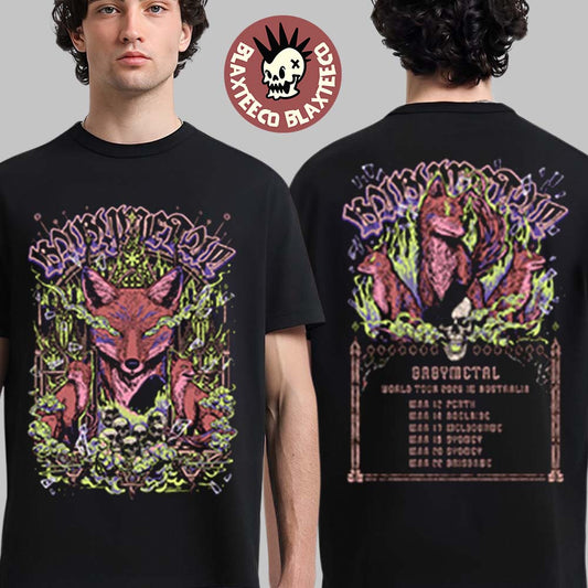 Babymetal World Tour In Australia 2026 Merch Fox Chapel T-Shirt