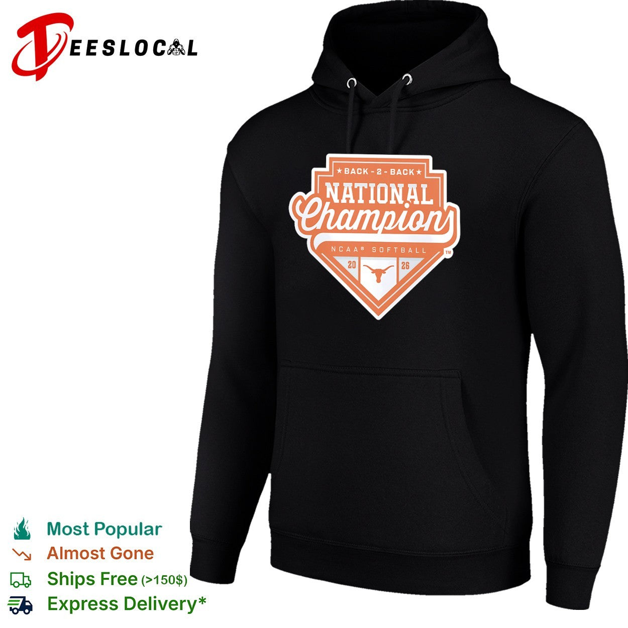 Back 2 Back National Champions Texas Longhorns NCAA Softball 2026 shirt