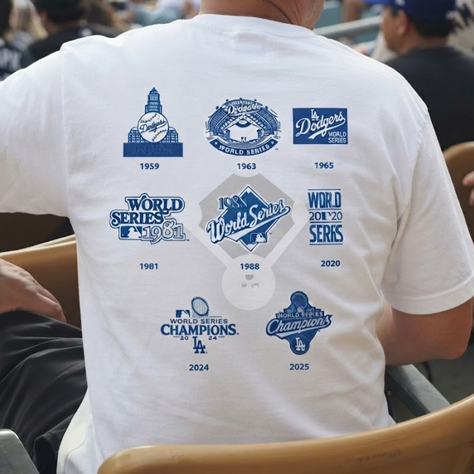 Back LA Dodgers World Series Logo 1959 1963 2025 Shirt