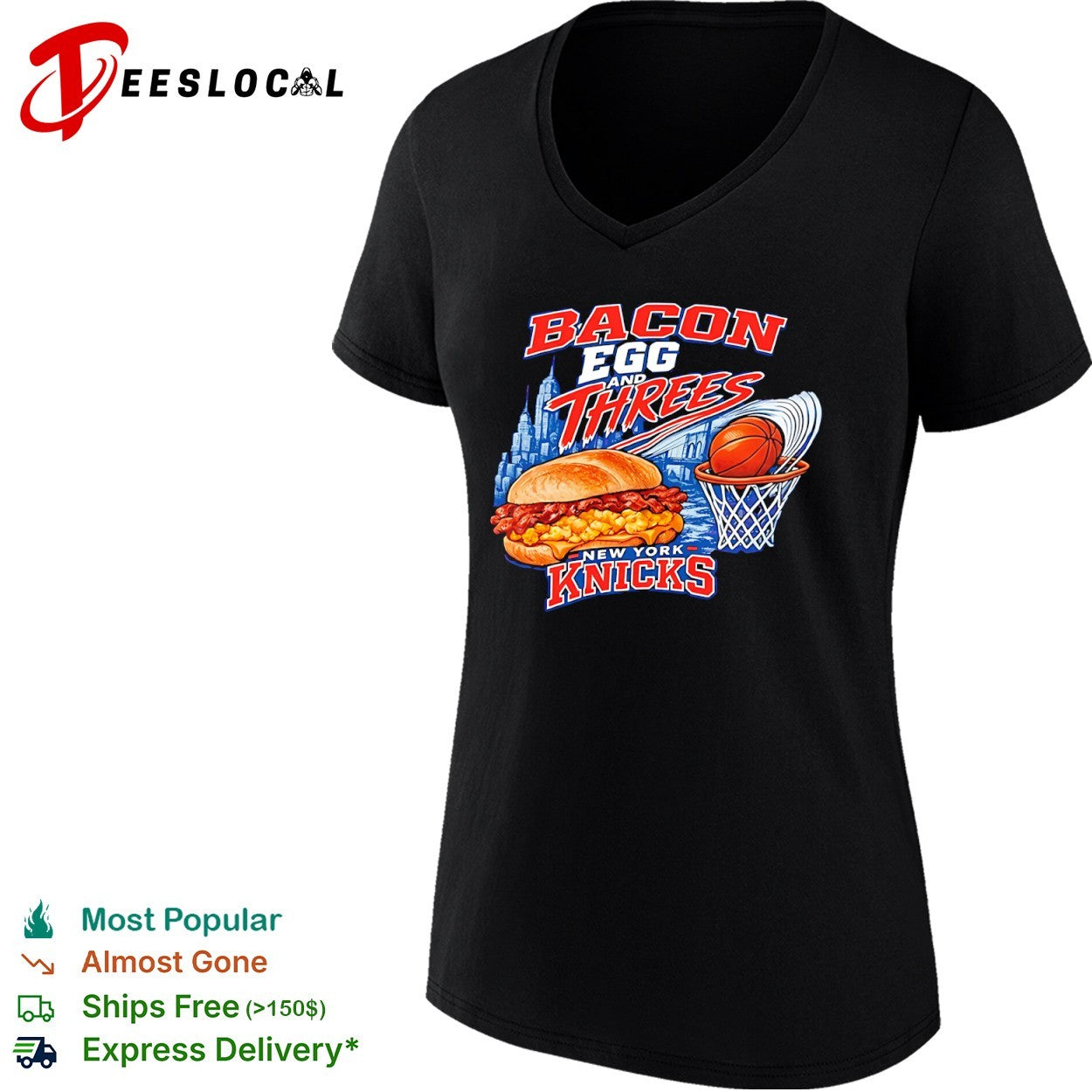 Bacon Egg and Threes New York Knicks shirt