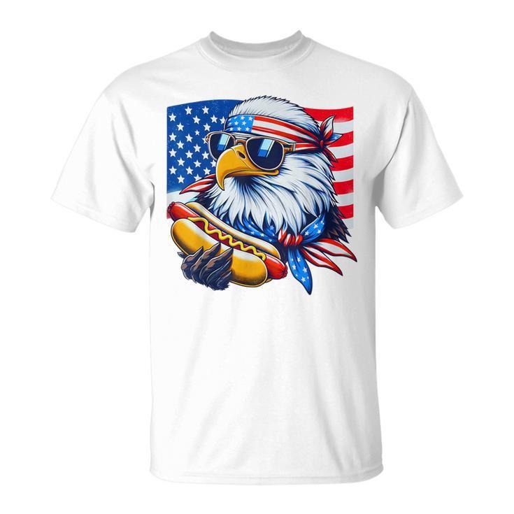 "Bald Eagle Hotdog American Flag 4Th July Patriotic 4th Juli America Shirt T-Shirts