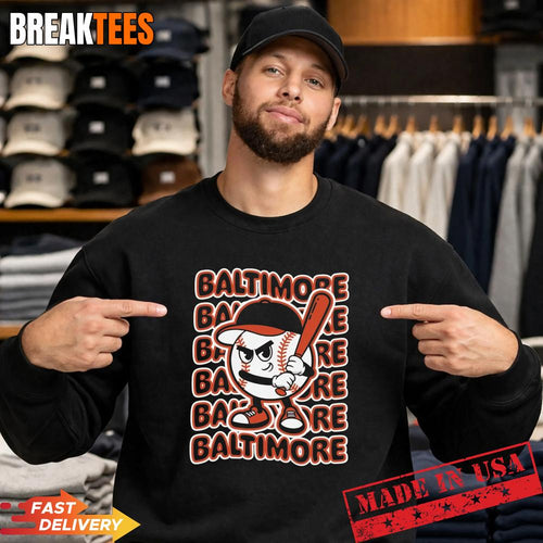 Baltimore Baseball Retro Mascot Shirt