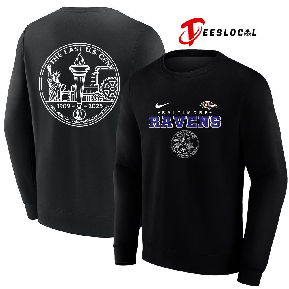 Baltimore Ravens the last US cent honoring 116 years of America history shirt