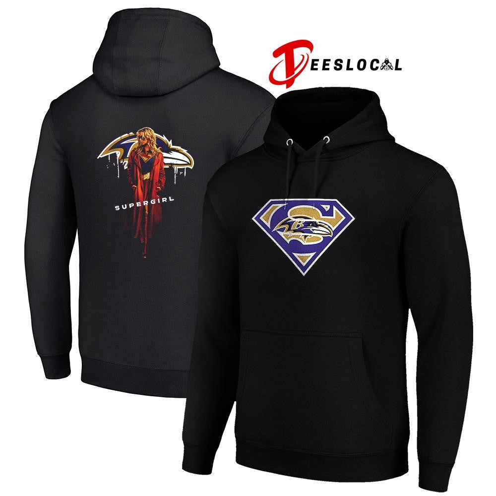 Baltimore Ravens x Supergirl graphic shirt