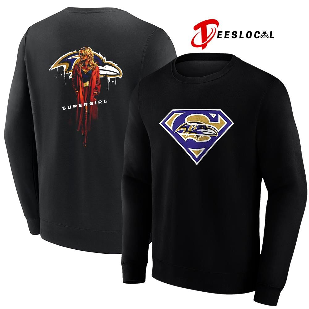 Baltimore Ravens x Supergirl graphic shirt