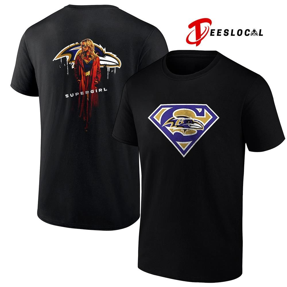 Baltimore Ravens x Supergirl graphic shirt