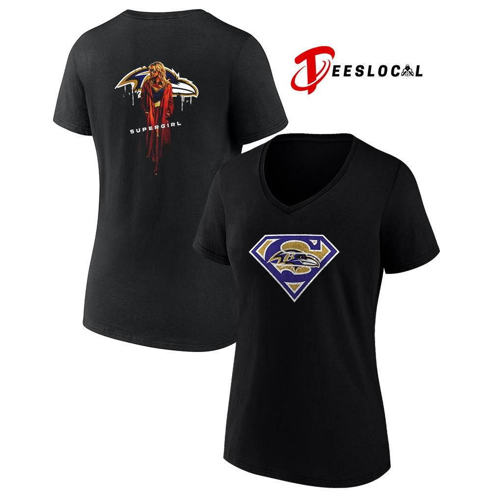 Baltimore Ravens x Supergirl graphic shirt