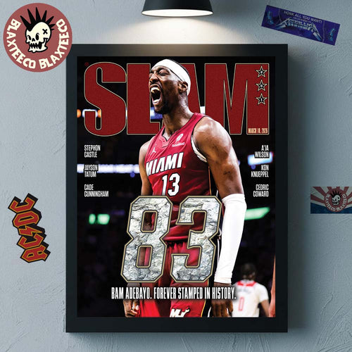 Bam Adebayo Miami Heat On The Cover Of SLAM 261 83 Points Forever Stamped In History Home Decor Poster Canvas