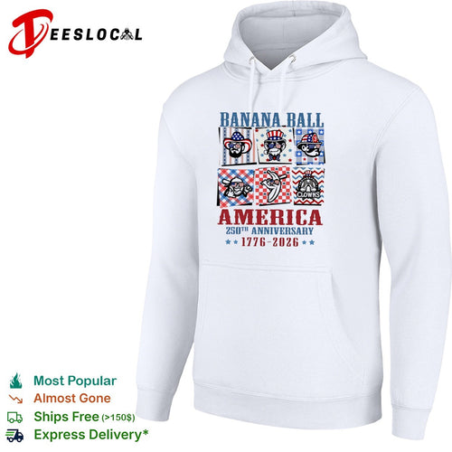 Banana Ball America 250th Anniversary 1776 2026 Indianapolis Clowns Baseball shirt