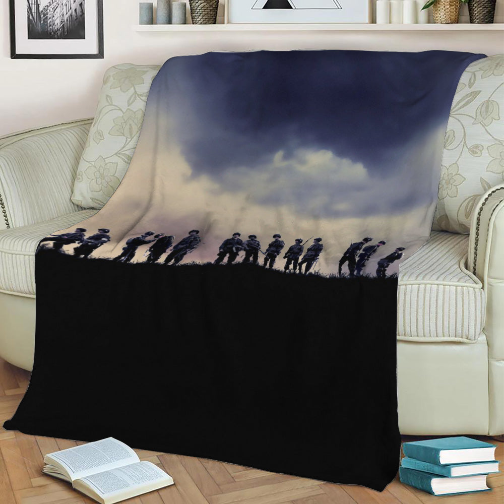 Band of Brothers Fleece Throw Blanket