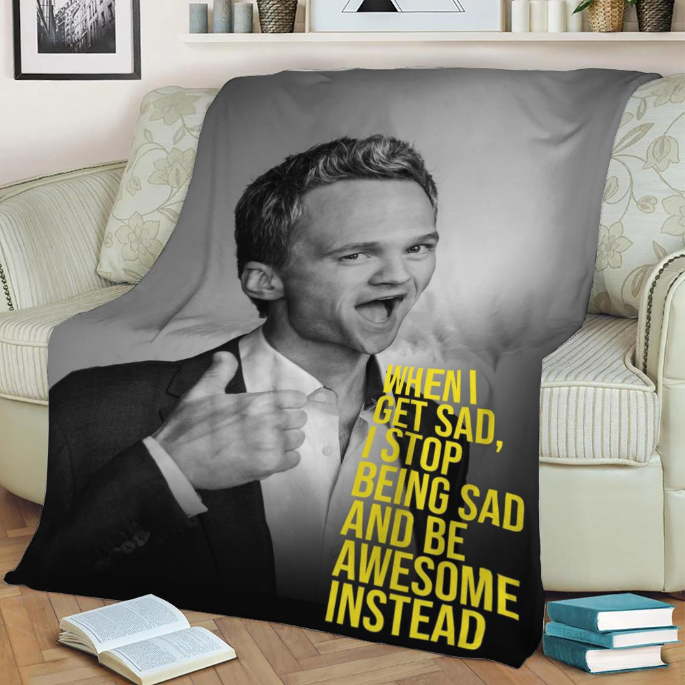 Barney Stinson Fleece Throw Blanket
