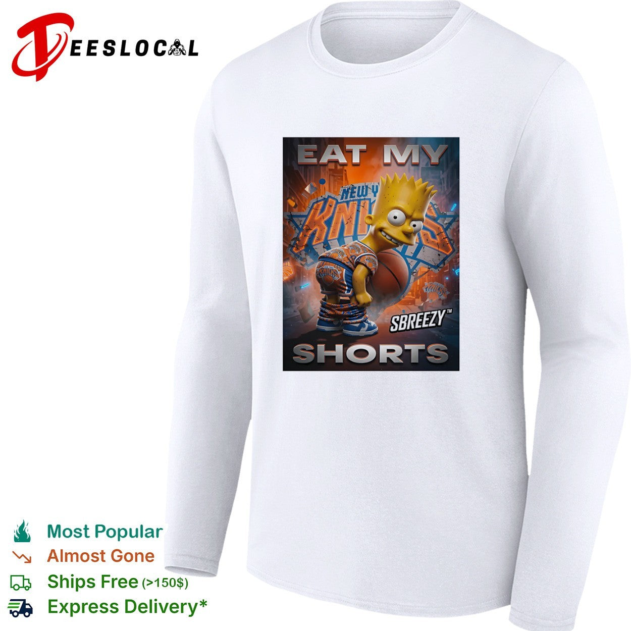 Bart New York Knicks Eat My Shorts shirt