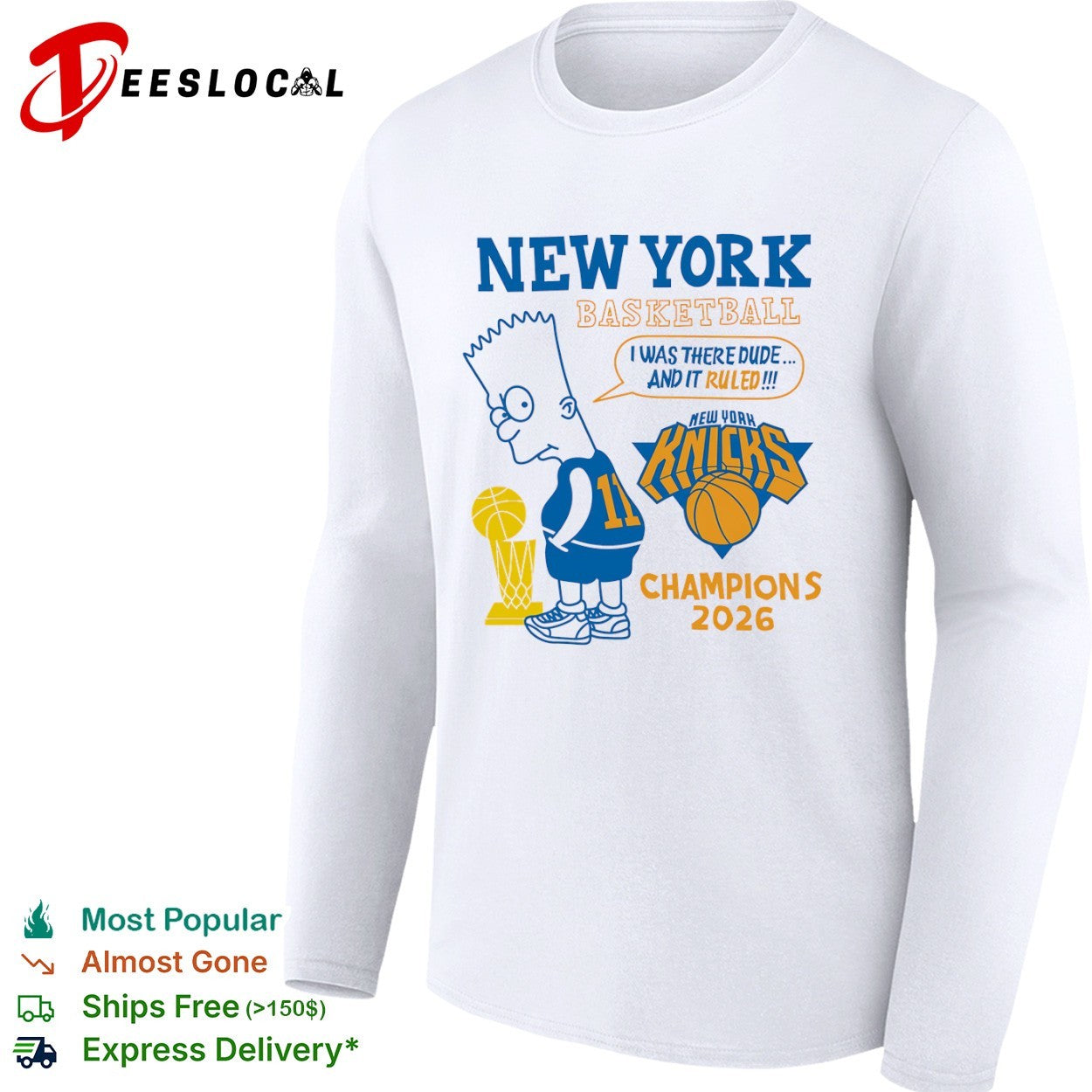 Bart New York Knicks I was there dude and it ruled Champions 2026 shirt