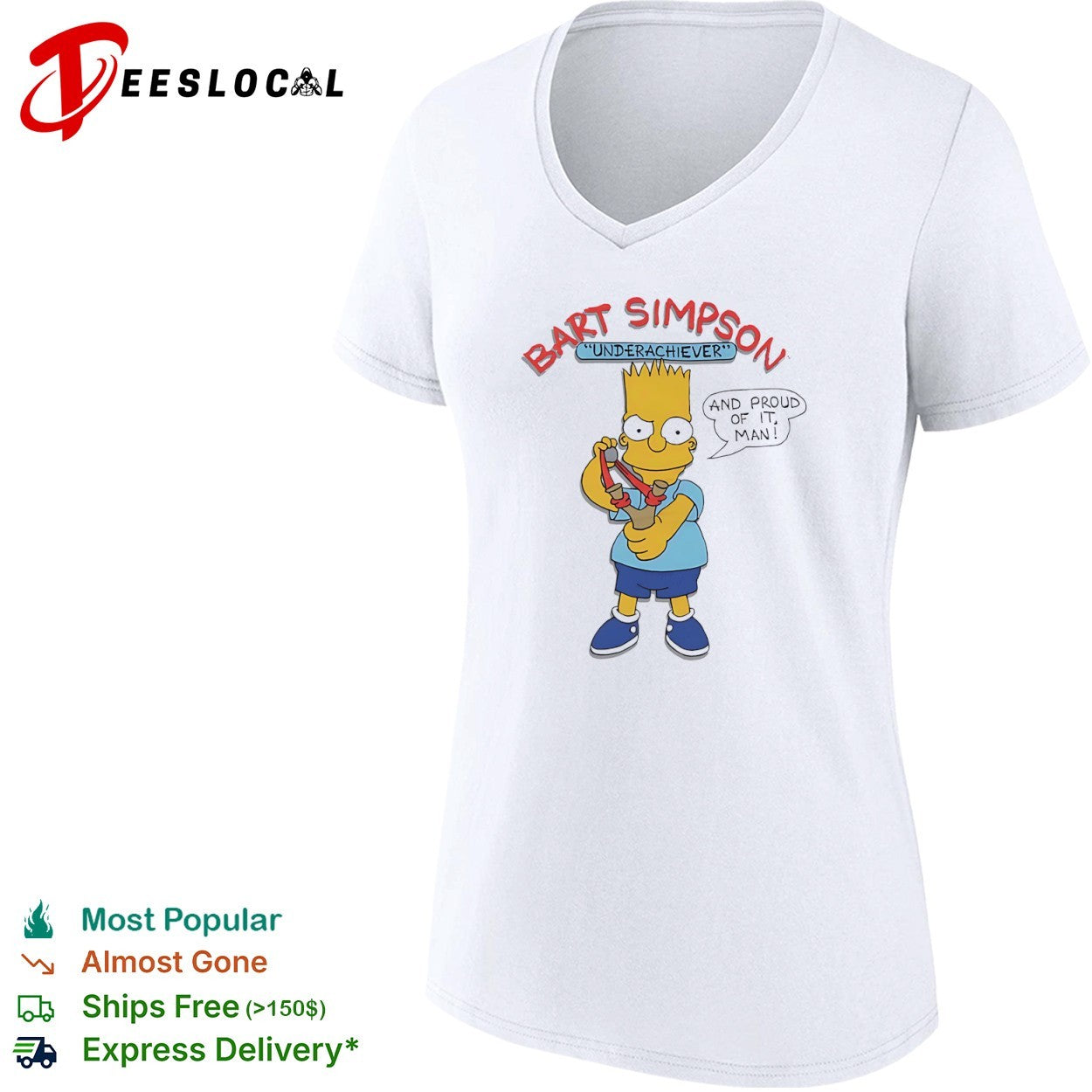 Bart Underachiever and proud of it man shirt