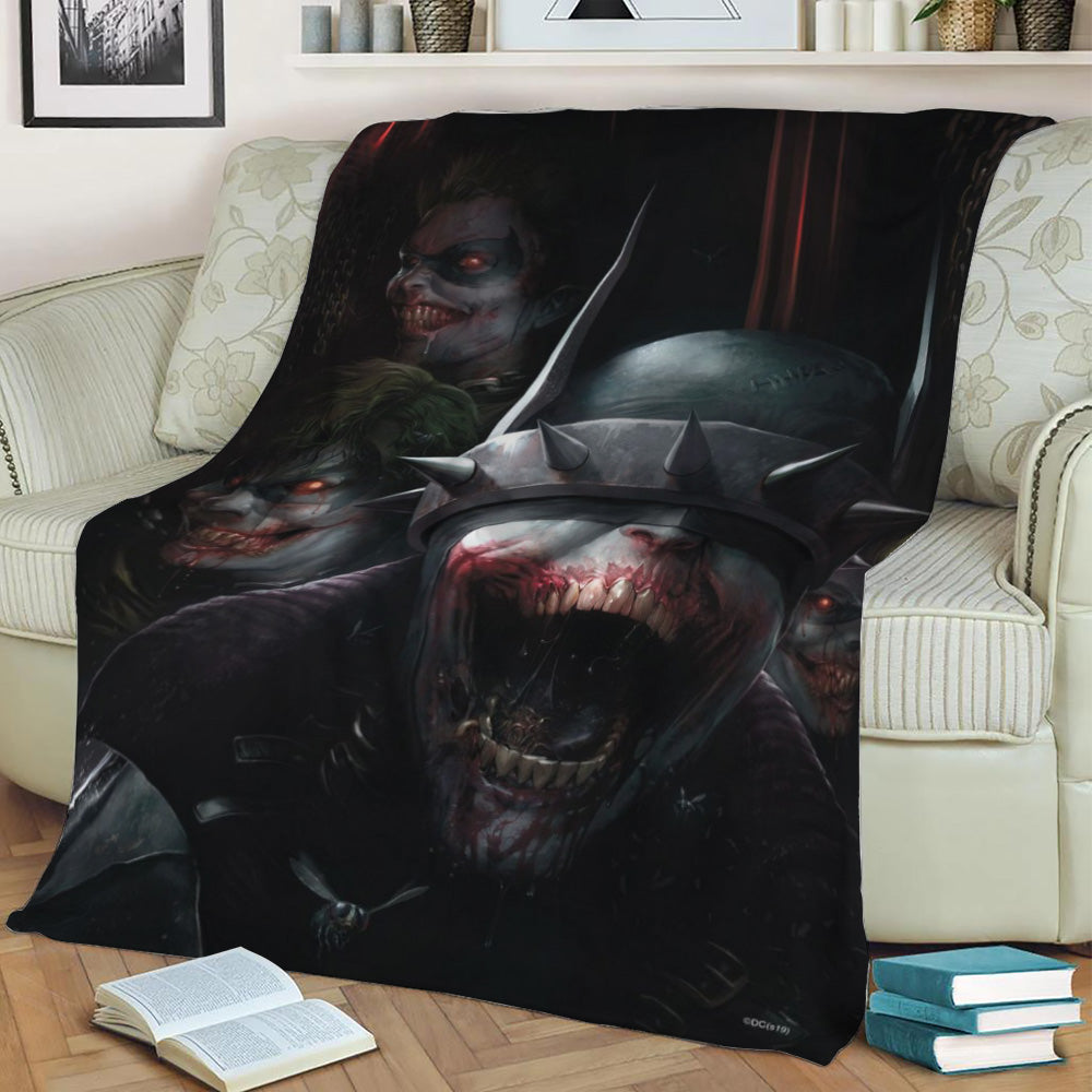 Bat who laughs Fleece Throw Blanket