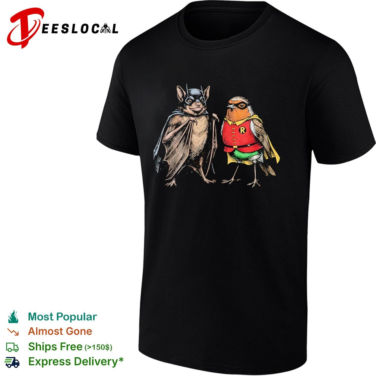 Batman and Robin Animal Parody DC Comics Superheroes Nature Wildlife shirt