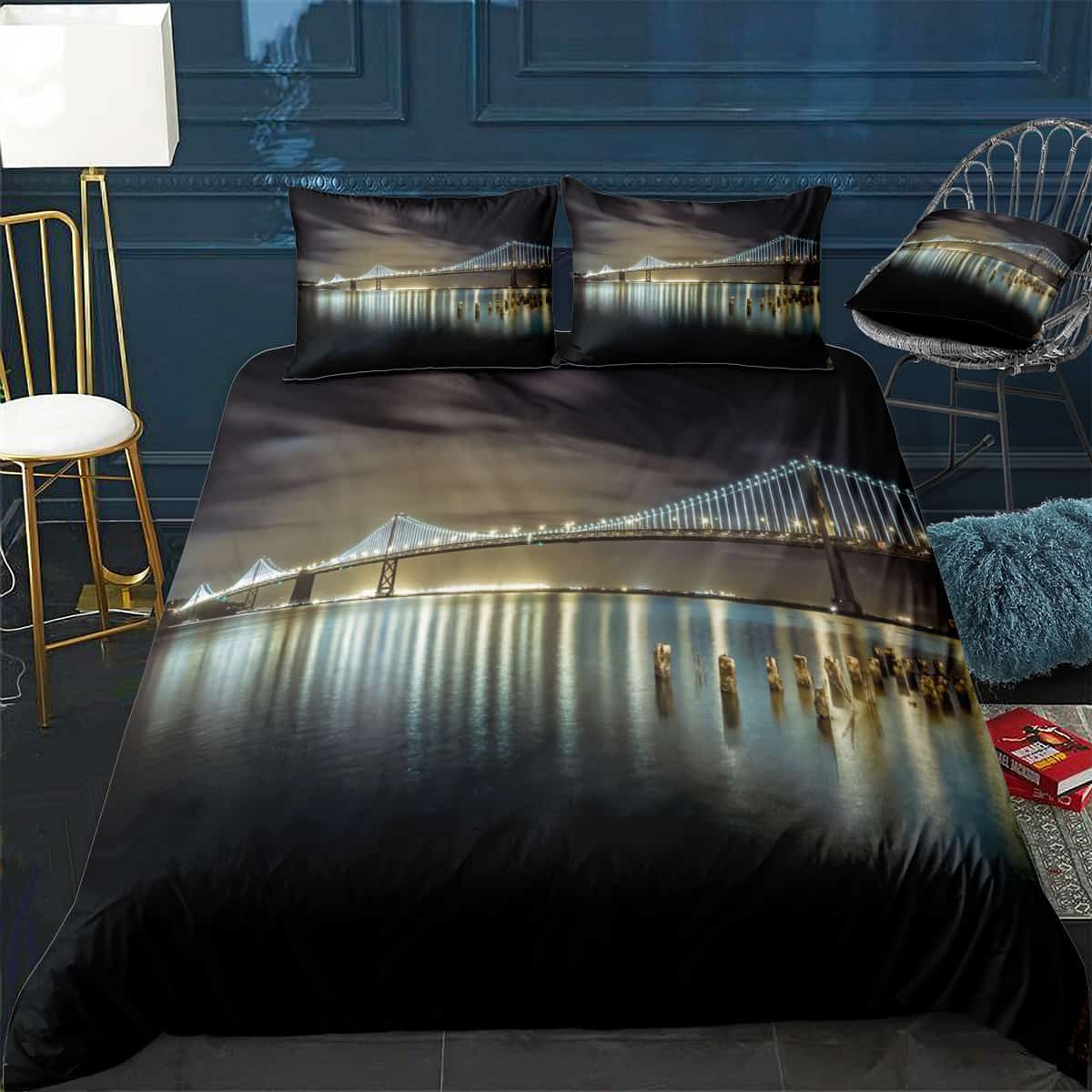 Bay Bridge Bedding Set (Duvet Cover & Pillow Shams)