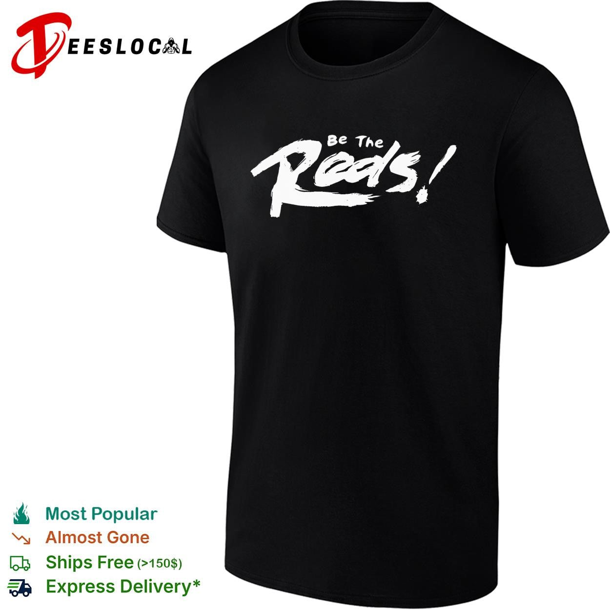 Be the Reds bold brushstroke rally text sports shirt