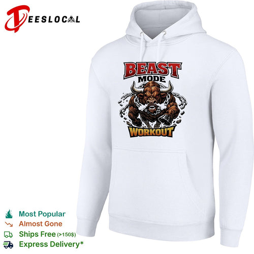 Beast mode workout illustrated bull with chains shirt