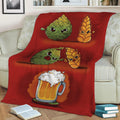 Beer Fusion Fleece Throw Blanket