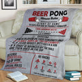 Beer Pong Rules Fleece Throw Blanket