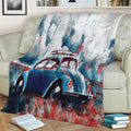 Beetle in the Field Fleece Throw Blanket