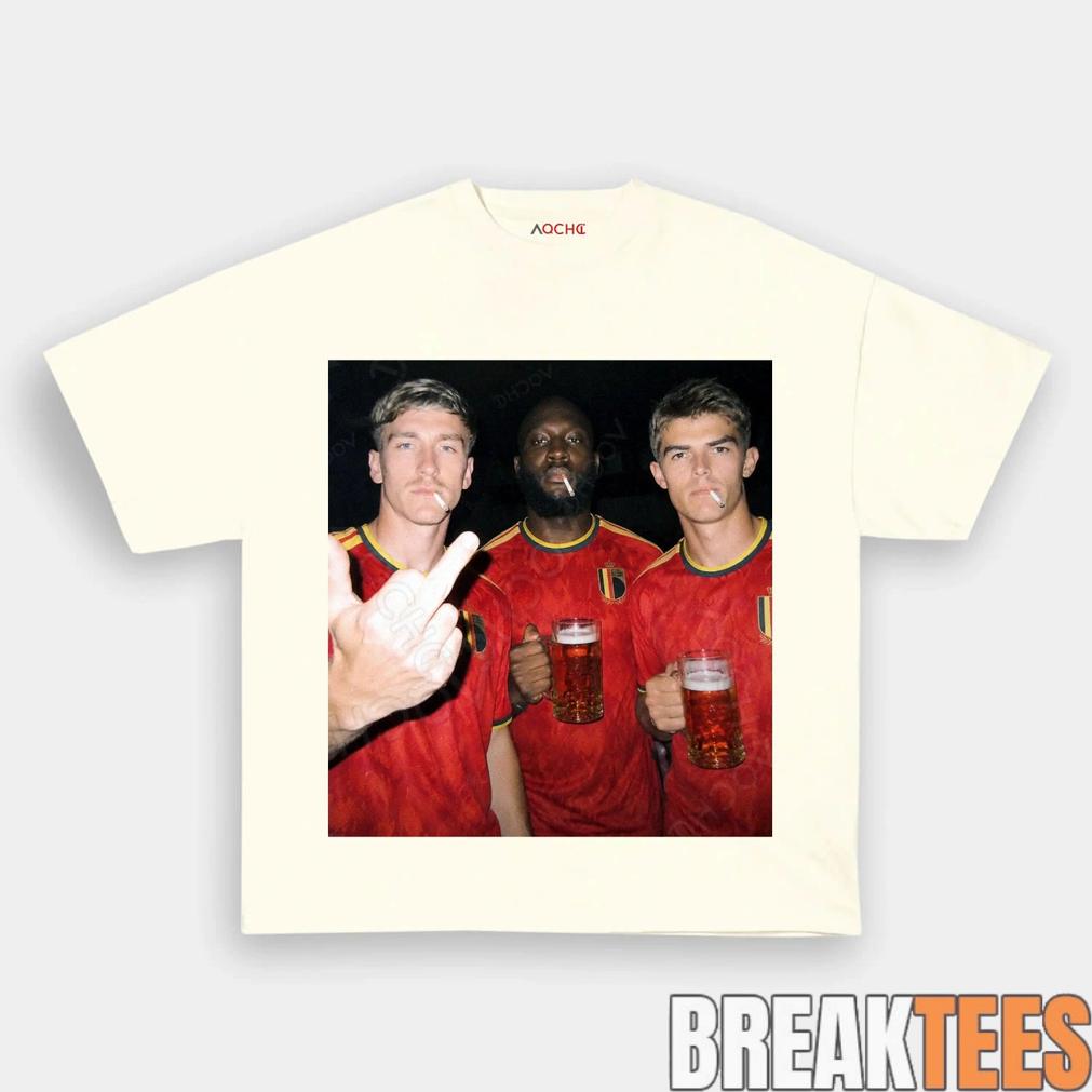 Belgium Trio Drunk Smoke Middle Finger Tee