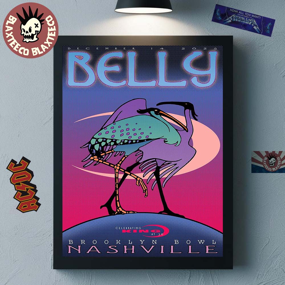 Belly Band Celebrating King 30th Anniversary Nashville 2025 At Brooklyn Bowl On December 14 2025 Home Decor Poster Canvas