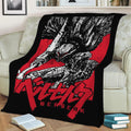 Berserk black Fleece Throw Blanket