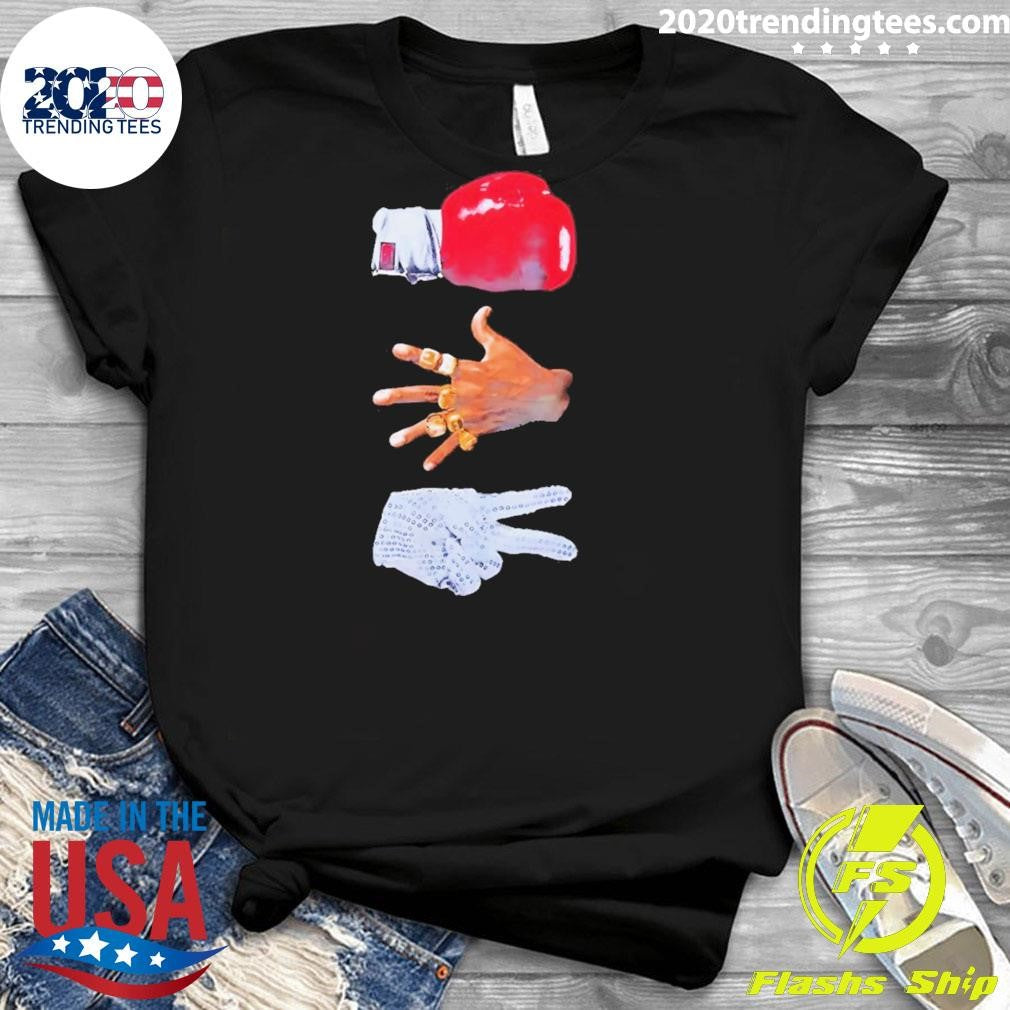 Michael Gloves 3 Mikes Graphic Michael Jordan Mj Jackson Michael Tyson Shirt
