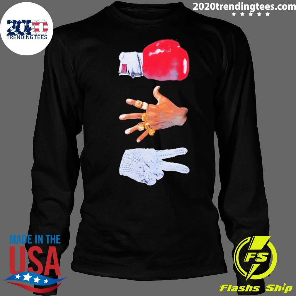 Michael Gloves 3 Mikes Graphic Michael Jordan Mj Jackson Michael Tyson Shirt