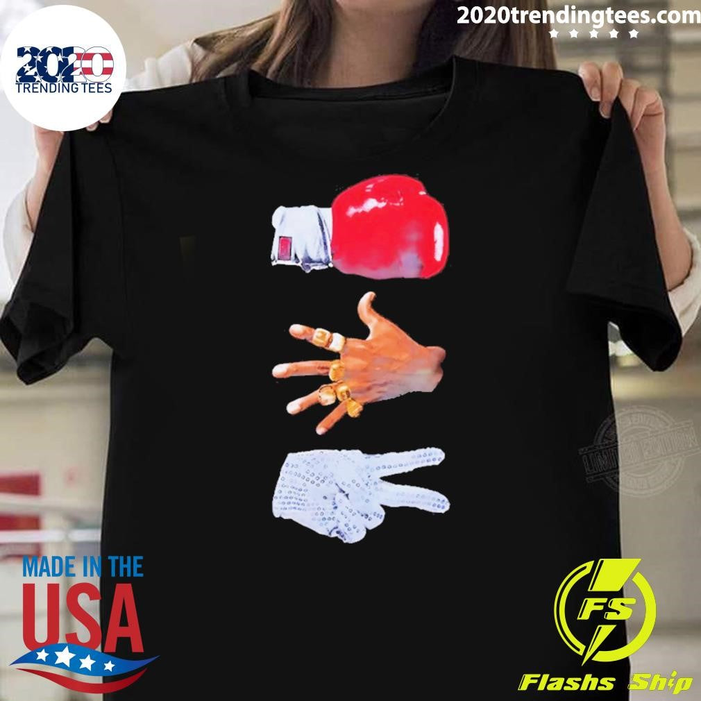 Michael Gloves 3 Mikes Graphic Michael Jordan Mj Jackson Michael Tyson Shirt