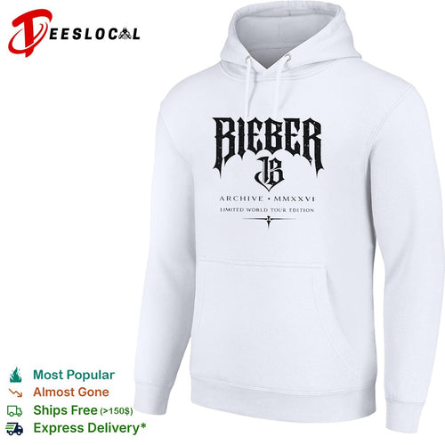 Bieber archive MMXXVI limited world tour edition gothic logo shirt